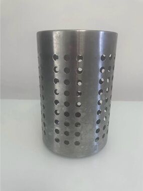IKEA Stainless Steel Utensil Holder with Perforated Design